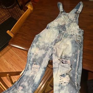 Acid wash overalls